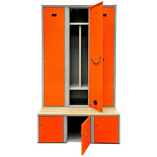 Armadio spogliatoio contenitore portante arancione chiave,