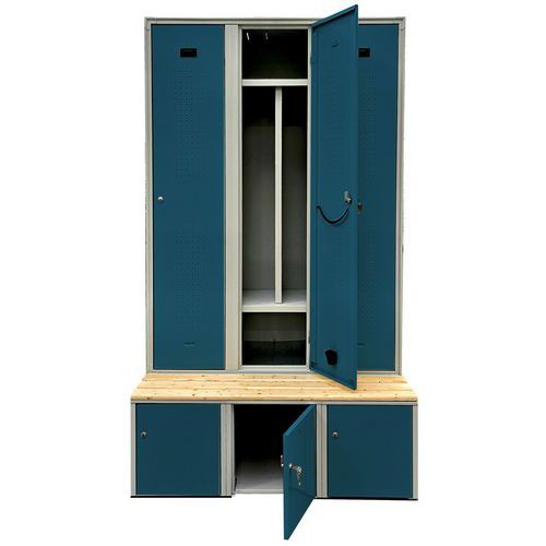 Armadio spogliatoio contenitore portante blu chiave,