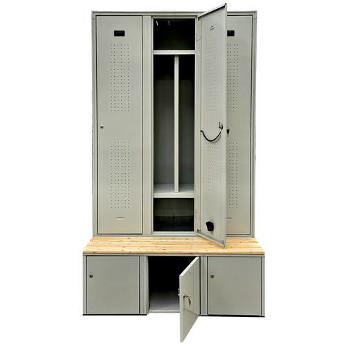 Armadio spogliatoio contenitore portante grigio lucchetto,