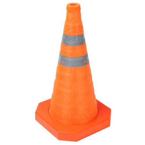 Cono di delimitazione catarifrangente e retraibile Alt.45 cm,