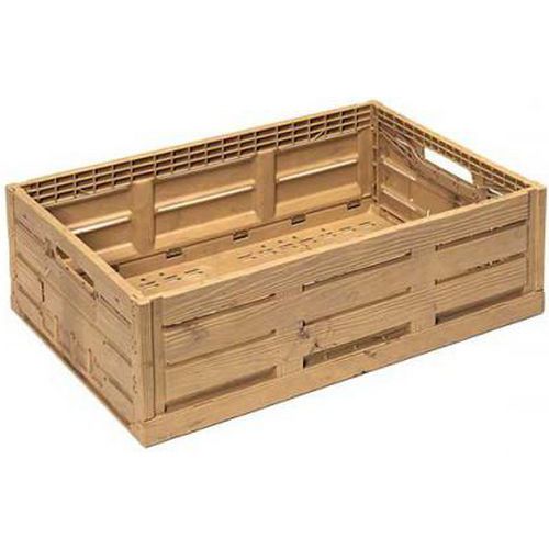 Contenitore pieghevole effetto legno - 600x400x190 mm - 39 L,