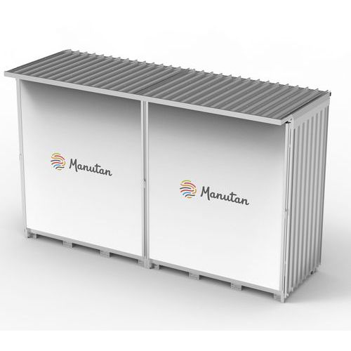 Modul container 2 moduli con vasca - chiusura con telo,