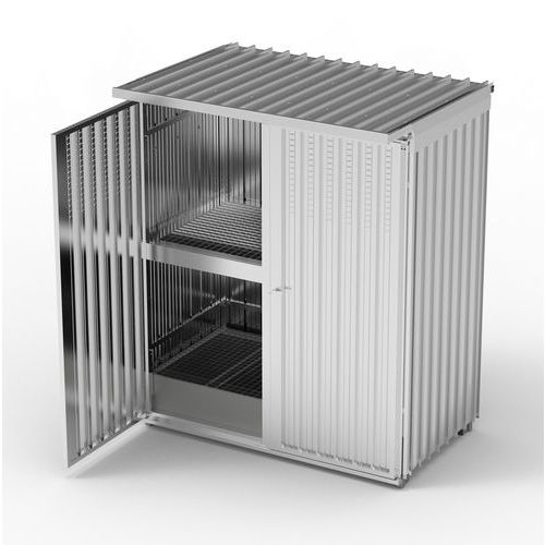 Modul container con vasca 1 modulo - chiusura porte battente,