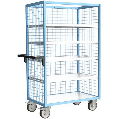 Carrello grigliato 3 fianchi con 4 ripiani 1000x600mm-Fimm,