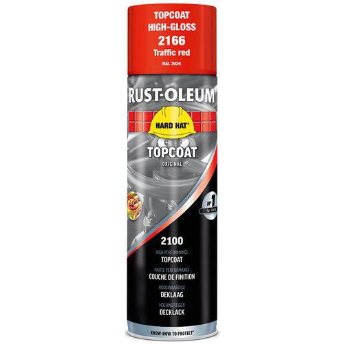 Vernice di finitura spray Hard Hat - 500 mL - Rosso traffico,