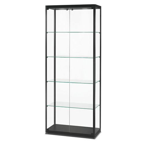 Vetrina espositiva alta - 80 x 40 x 200 cm Nero,