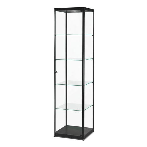 Vetrina espositiva a colonna - 50 x 50 x 200 cm Nero,