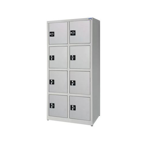 Armadio casellario 8 scomparti pomello con chiave grigio,