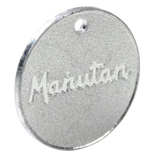 Gettone argentato Manutan numerato da 801 a 900,