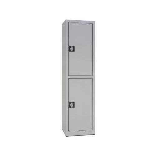 Armadio spogliatoio 2 ante pomolo con chiave grigio,
