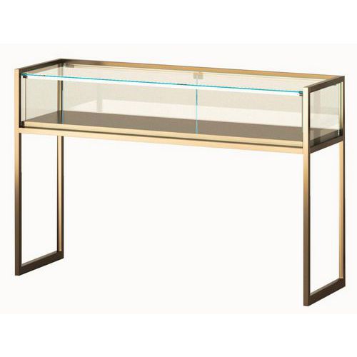 Vetrina espositiva a colonna - 150 x 45 x 95 cm - Bronzo,