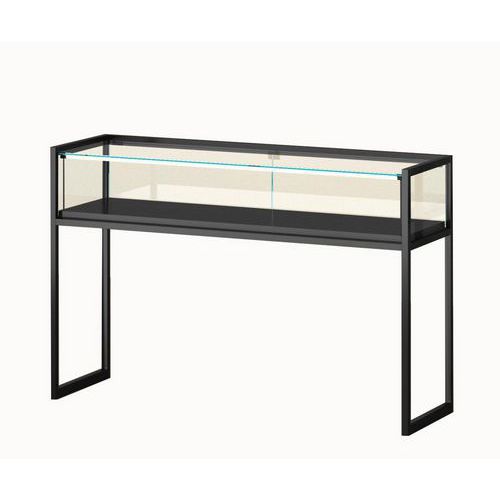 Vetrina espositiva a colonna - 150 x 45 x 95 cm Nero,