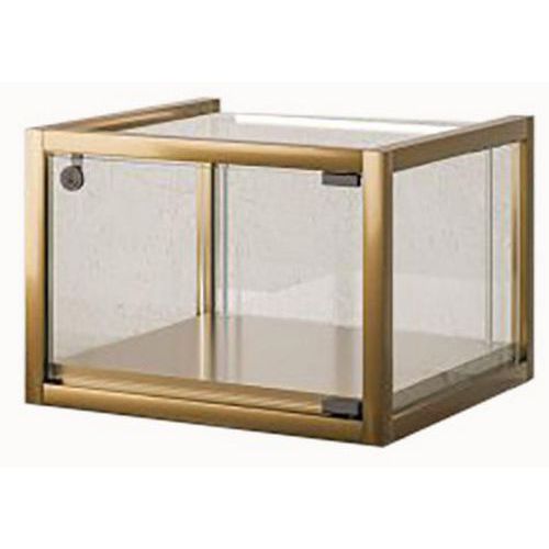 Vetrina espositiva a pavimento - 45 x 45 x 32,5 cm - Bronzo,