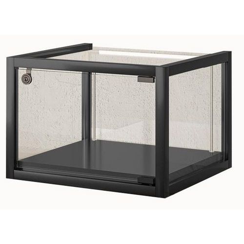 Vetrina espositiva a pavimento - 45 x 45 x 32,5 cm - Nero,
