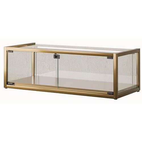 Vetrina espositiva a pavimento - 95 x 45 x 32,5 cm - Bronzo,