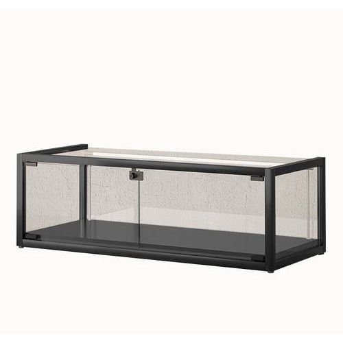 Vetrina espositiva a pavimento - 95 x 45 x 32,5 cm - Nero,