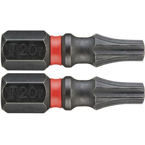 2 inserti 25 Mm Torx T20 Impact,