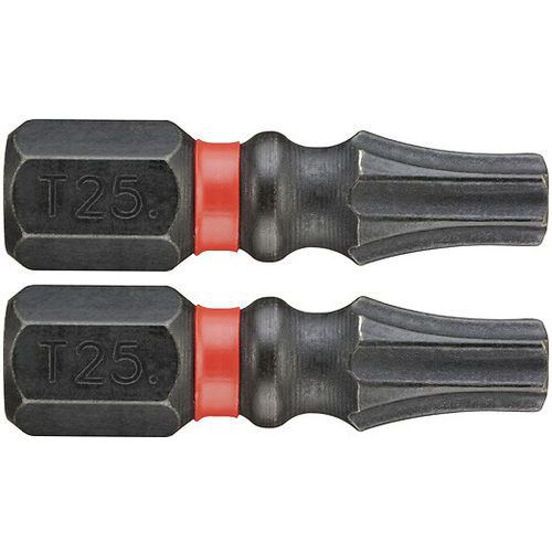 2 inserti 25 Mm Torx T25 Impact,