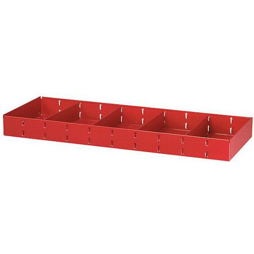 Scaffale lungo con 4 divisori rimovibili,