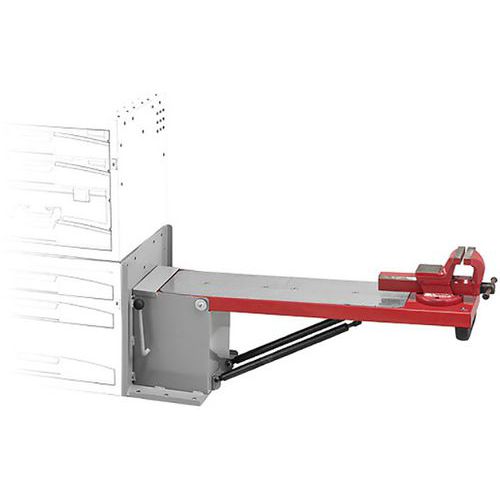 Piano ribaltabile con morsa,