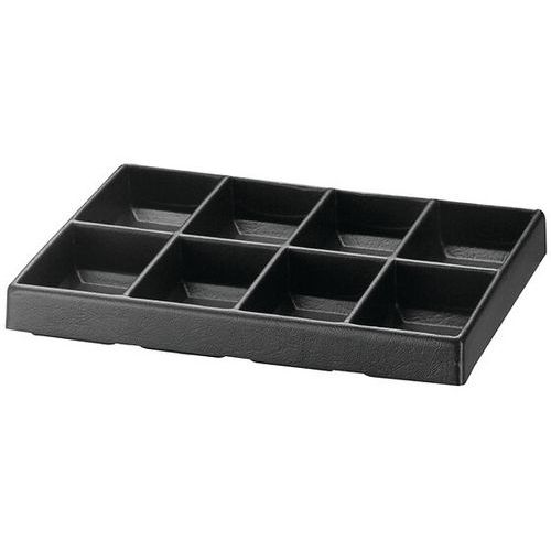 Contenitore in plastica a 8 scomparti 400X315X50 mm,