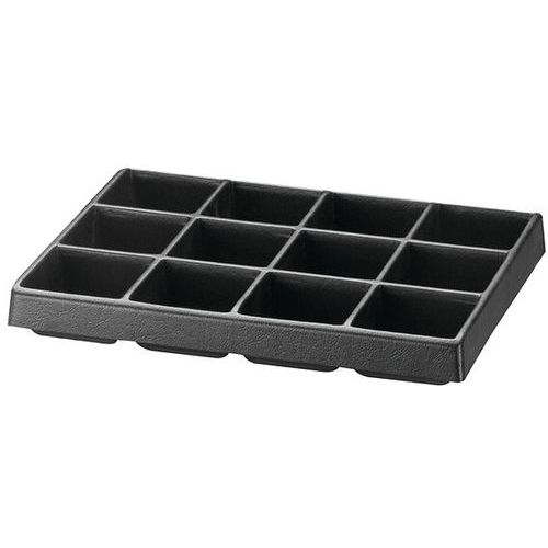 Contenitore in plastica a 12 scomparti 380X295X50 mm,