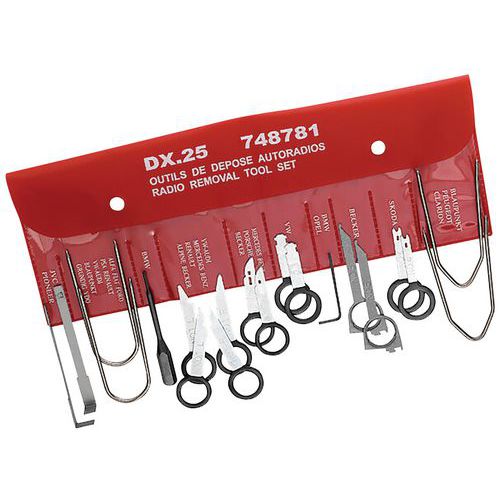 Set di strumenti per la rimozione dell'autoradio,