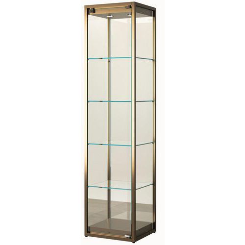 Vetrina espositiva a colonna - 45 x 45 x 190 cm - Bronzo,
