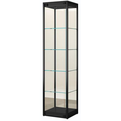 Vetrina espositiva a colonna - 45 x 45 x 190 cm - Nero,