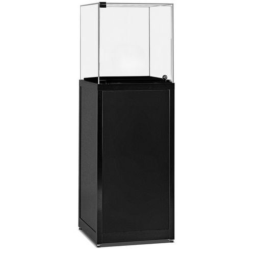 Vetrina espositiva con campana su base-50x50x150cm-Nero,