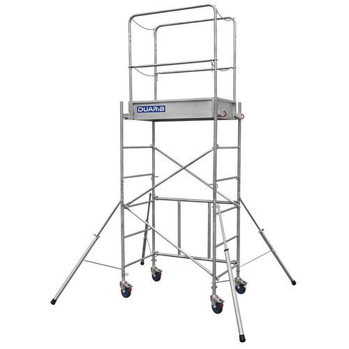 Trabattello mobile in acciaio altezza pianale 1m80,