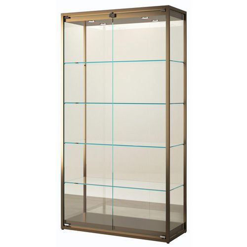 Vetrina espositiva alta - 95x45x190 cm - Bronzo,