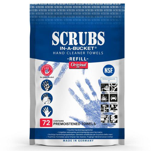 Ricarica di 72 salviettine detergenti - Scrubs,