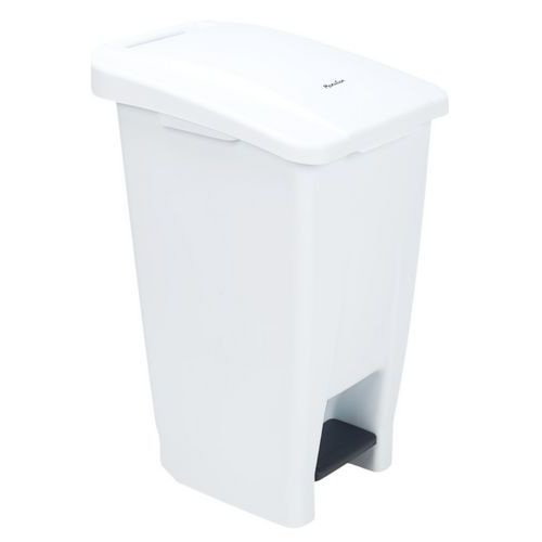 Pattumiera mobile pedale 60 L bianco,