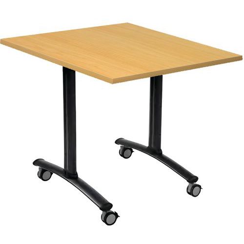 Tavolo pieghevole Axe laminato 68x68cm faggio/antracite,