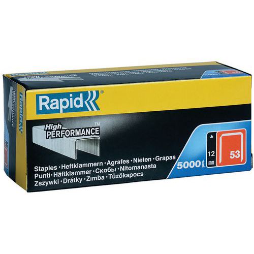 Graffe 53/12 mm galvanizzate - Scatola in cartone 5000,