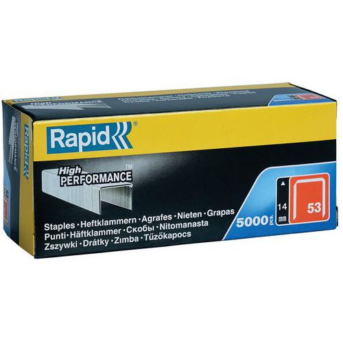 Graffe 53/14 mm galvanizzate - Scatola in cartone 5000,