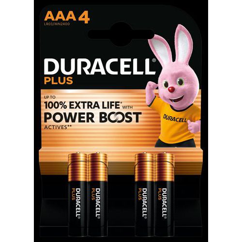 Pila alcalina AAA Plus Powerboost - Duracell,