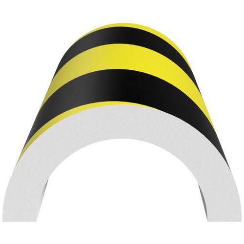 Proteggi tubi semicircolare - Nero e giallo,