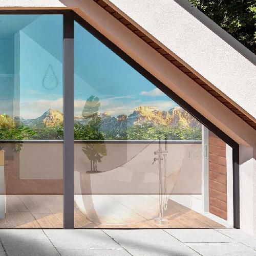 Pellicola effetto specchio senza foglia argento medio-L 75,