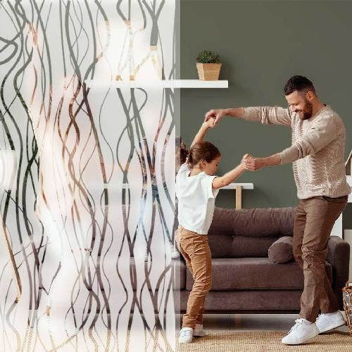 Pellicola decorativa trasparente motivo liane intrecc-L 152,