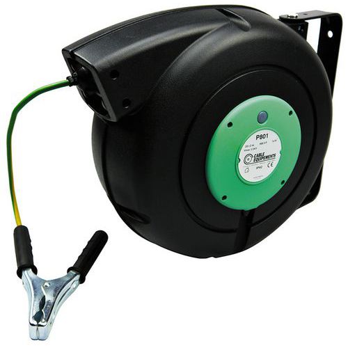Avvolgitore a richiamo automatico P801 - Con pinza di messa a terra,