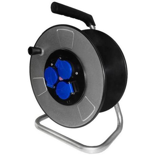 Avvolgicavi con manovella EM050P con prese,