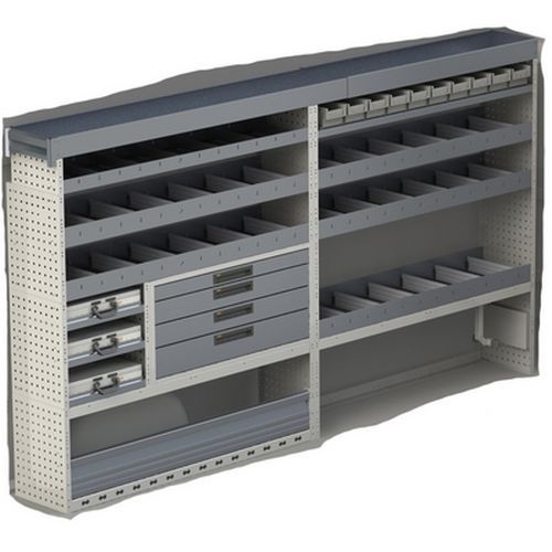 Mobile VU alluminio lato sinistro grande per furgone,