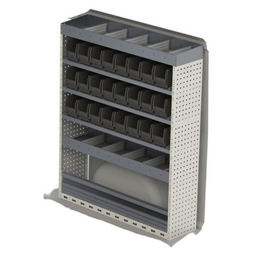 Mobile VU alluminio lato destro grande per furgone,