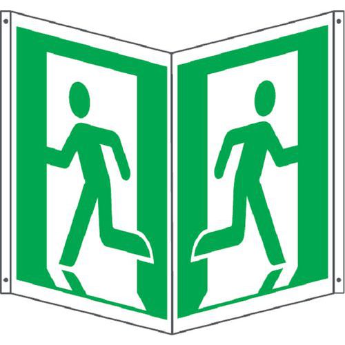 Bifacciale emergenza quadratouscita esterno ISO400x400,