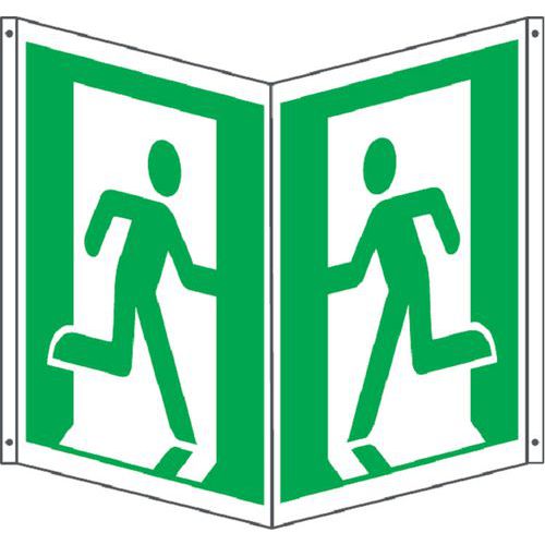 Bifacciale emer. quadratouscita emergenza interno ISO250x250,