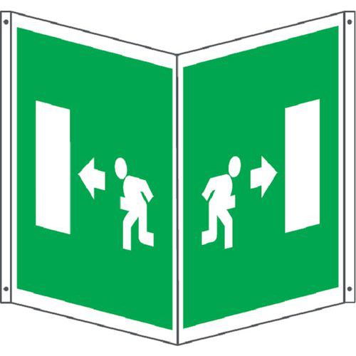 Bifacciale emergenza quadratouscita emergenza esterno120x120,