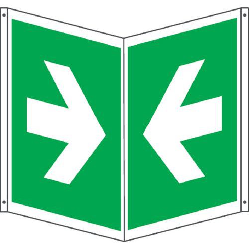 Bifacciale emergenza quadrato frecce interne160x160,