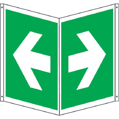 Bifacciale emergenza quadratofrecce esterne500x500,